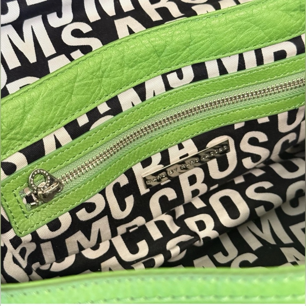Marc by Marc Jacobs Lime Kelly Green Leather Shoulder Bag GUC - Picture 3 of 15